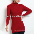 13STC5328 slim-fit ladies turtleneck wool sweater women tunic